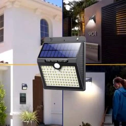 Merkloos Solar Buitenlamp Met Bewegingssensor - Wit Licht - Tuinverlichting Op Zonne-energie - IP65 Waterdicht - 2 Stuks - 97 LEDs - 2700K - Zwart -Buitentuin Winkel 1200x1200 2619