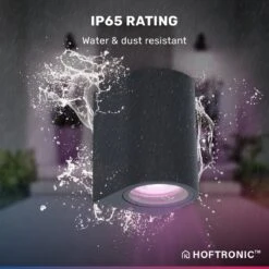 Hoftronic Smart Alvin - Smart LED Wandlamp - WiFi + Bluetooth - Downlight - GU10 5,5 Watt 400lm - RGBWW 16,5 Miljoen Kleuren - Slimme Muurlamp - Geschikt Als Binnen En Buiten Wandlamp - 3 Jaar Garantie -Buitentuin Winkel 1200x1200 2660