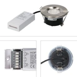 HOFTRONIC Venezia - Set Van 6 LED Inbouwspots RVS - IP65 Waterdicht - Dimbaar - 6 Watt 600 Lumen - Met Lichtbron - 2700K Warm Wit Licht - Zaagmaat 65mm - Inbouwdiepte 45mm - Geschikt Voor Badkamer, Woonkamer, Veranda En Carport - 3 Jaar Garantie -Buitentuin Winkel 1200x1200 2672