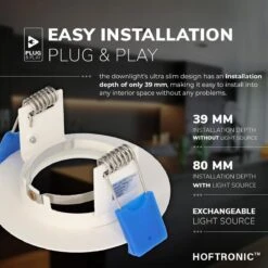 HOFTRONIC - 6x Bari LED Inbouwspots Badkamer Wit - GU10 LED Spots Inbouw - 5W 400lm - 4000K Neutraal Wit Licht - IP65 Waterdicht - Inbouw Spots Plafond - Plafondspots Voor Woonkamer, Keuken, Slaapkamer En Buiten -Buitentuin Winkel 1200x1200 2687