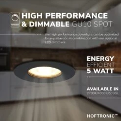 HOFTRONIC™ LED Inbouwspots 3 Spots - Zwart - Rond - IP65 - GU10 - Dimbaar - Spot Bari - 5 Watt 2700K Warm Wit -Buitentuin Winkel 1200x1200 2695