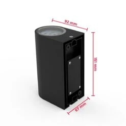 B.K.Licht - Wandlamp - Binnen En Buiten - Up En Down Light - Metaal - Zwart - IP44 - Incl. GU10 Lichtbronnen -Buitentuin Winkel 1200x1200 2718