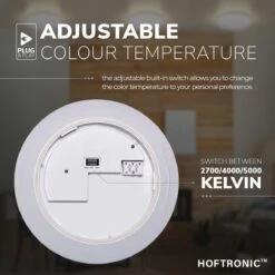 HOFTRONIC - LED Plafondlamp - Plafonnière - RVS - 12 Watt - IP65 Waterdicht - Kleur Instelbaar (2700K, 4000K & 5000K) - 1200 Lumen - IK10 Stootveilig - Ø25 Cm - Geschikt Voor Badkamer - Voor Binnen En Buiten - 3 Jaar Garantie -Buitentuin Winkel 1200x1200 2725