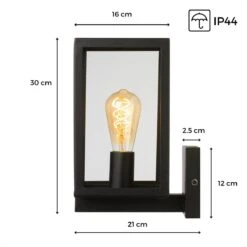 DMQ Buitenlamp Boston - Lantaarn Zwart IP44 - Voordeur - Wand / Hanglamp 15 DMQ Buitenlamp Boston - Lantaarn Zwart IP44 - Voordeur - Wand / Hanglamp -Buitentuin Winkel 1200x1200 2735