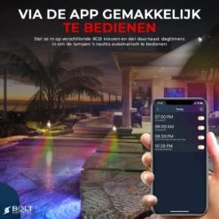 Bolt Electronics ® Tuinspot – Tuinverlichting LED Buiten – Hanglamp Buitenverlichting – Prikspot Buitenlamp - RGB Lamp – Bedienbaar Via App Tuinlamp – IP68 Waterdicht Muurlamp – Wandlamp – Verlichting Terras En Tuin – 9 Stuks -Buitentuin Winkel 1200x1200 2762