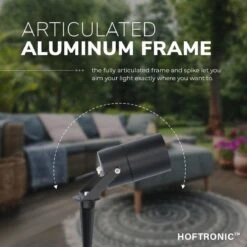 3x HOFTRONIC Spikey - Tuinspot Voor Buiten - LED - Zwart - 2700K Warm Wit - Waterdicht - 5 Watt - 400 Lumen - 230V - Verwisselbare GU10 Lamp - Prikspot Met Grondspies - Richtbaar - Aluminium - Voor Het Uitlichten Van Planten/struiken En Bomen -Buitentuin Winkel 1200x1200 2783
