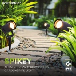 3x HOFTRONIC Spikey - Tuinspot Voor Buiten - LED - Zwart - 2700K Warm Wit - Waterdicht - 5 Watt - 400 Lumen - 230V - Verwisselbare GU10 Lamp - Prikspot Met Grondspies - Richtbaar - Aluminium - Voor Het Uitlichten Van Planten/struiken En Bomen -Buitentuin Winkel 1200x1200 2786