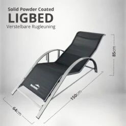 MaxxGarden Ligbed Set - 2 Stuks Zwart - Met Tafel - Sun Loungers - Loungebed -Buitentuin Winkel 1200x1200 281
