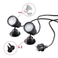 B.K.Licht - Prinkspot - Buitenlampen Incl. GU10 - 3.000 K - 2 Stuks -Buitentuin Winkel 1200x1200 2835