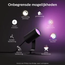 Philips Hue Lily Tuinspot Starterspakket - Prikspot White And Color Ambiance - Prikspots Voor Buiten - Tuinverlichting - 2 Spots - Zwart -Buitentuin Winkel 1200x1200 2843