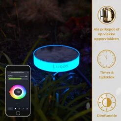 Lueas® - Solar Grondspot Telefoonbestuurbaar- Met App - Zonne-energie - Muurlamp - Lichtsensor - Bluetooth -Buitentuin Winkel 1200x1200 2871