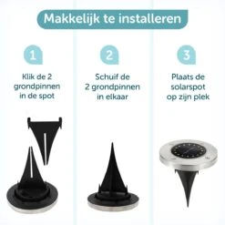 ForDig Solar Grondspots (8 Stuks) - RVS Grond Spots Op Zonne-energie Met 16 LED Spotjes - 10 Uur Buiten Verlichting In Tuin - IP65 Waterdicht - Tuinverlichting Lamp - Buitenverlichting Tuinlamp -Buitentuin Winkel 1200x1200 2889