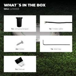 Ledvion Leo - LED Grondspot - 1m Kabel - RVS Geborsteld - Rond - GU10 Fitting - IP67 21 Ledvion Leo - LED Grondspot - 1m Kabel - RVS Geborsteld - Rond - GU10 Fitting - IP67 -Buitentuin Winkel 1200x1200 2898