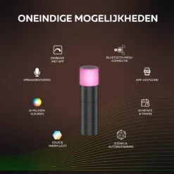 Calex Smart Outdoor LED Buitenlamp - Slimme Grondspot - Sokkellamp RGB En Warm Wit Licht- 4W - Zwart -Buitentuin Winkel 1200x1200 2899