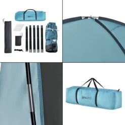 Pro-Tec Paviljoen Grästorp Met LED-verlichting 345x345x247 Cm Lichtblauw -Buitentuin Winkel 1200x1200 30