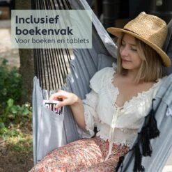 Vita5 XXL Hangstoel | Binnen&Buiten Hangnest | Incl. 2 Kussens En Boekenvak | Volwassenen&Kinderen | Hangmatstoel Tot 225kg | Grijs -Buitentuin Winkel 1200x1200 303