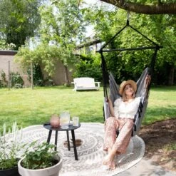 Vita5 XXL Hangstoel | Binnen&Buiten Hangnest | Incl. 2 Kussens En Boekenvak | Volwassenen&Kinderen | Hangmatstoel Tot 225kg | Grijs -Buitentuin Winkel 1200x1200 306