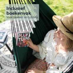 Vita5 XXL Hangstoel | Binnen&Buiten Hangnest | Incl. 2 Kussens En Boekenvak | Volwassenen&Kinderen | Hangmatstoel Tot 225kg | Donkergroen -Buitentuin Winkel 1200x1200 308