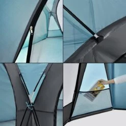 Pro-Tec Paviljoen Grästorp Met LED-verlichting 345x345x247 Cm Lichtblauw -Buitentuin Winkel 1200x1200 32