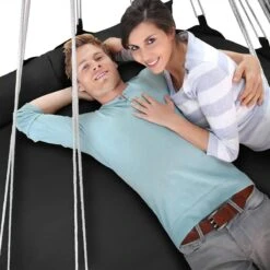 Hangnest Voor Binnen & Buiten. Met Groot En Dik Kussen Voor Volwassenen & Kinderen. Belastbaar Tot 125 Kg. VITA5 (Zwart) -Buitentuin Winkel 1200x1200 333