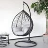Egg Hangstoel Roundabout Zwart -Buitentuin Winkel 1200x1200 339