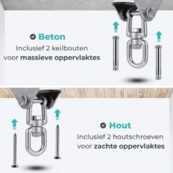 AVINT GOODS RVS Ophangsysteem Plafondhaak Bokszak – Schroefhaak & Ophanghaak Hangstoel – Muurhaak Binnen & Buiten - 550KG -Buitentuin Winkel 1200x1200 348