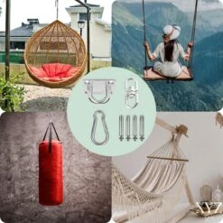 XYZ Goods - Luxe Plafondhaak - Hangmat Bevestigingsset - Schommelhaak - Ophangsysteem - Ophanghaak - Plafondbeugel - Bokszak - Schommelstoel - Hangstoel - RVS -Buitentuin Winkel 1200x1200 358