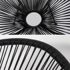 Set Van 2 Design Stoelen Ei-vormig - Acapulco Zwart - Stoelen 4 Poten Retro Design, Plastic Koorden, Binnen/buiten 13 Set Van 2 Design Stoelen Ei-vormig - Acapulco Zwart - Stoelen 4 Poten Retro Design, Plastic Koorden, Binnen/buiten -Buitentuin Winkel 1200x1200 376