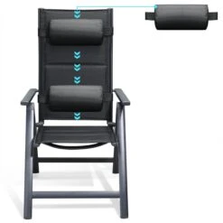 Casaria Tuinstoel Aluminium - 2 Stuks Inklapbaar - Antraciet -Buitentuin Winkel 1200x1200 386