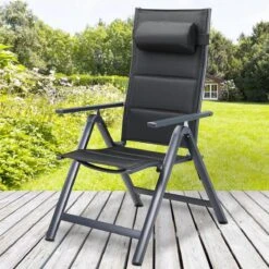 Casaria Tuinstoel Aluminium - 2 Stuks Inklapbaar - Antraciet -Buitentuin Winkel 1200x1200 387