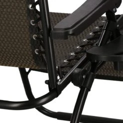 Springos Tuinstoel | Ligstoel | Opvouwbaar | Verstelbaar | Ergonomische Hoofdsteun | Bruin / Zwart -Buitentuin Winkel 1200x1200 398