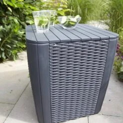 ALLIBERT Keter Luzon Opbergtafel - 39x39x43cm - Donkergrijs -Buitentuin Winkel 1200x1200 435