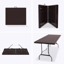 LifeGoods Klaptafel - Inklapbaar - 180 Cm - 6 Tot 8 Personen - Bruin -Buitentuin Winkel 1200x1200 479