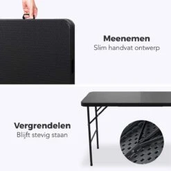 LifeGoods Klaptafel - Inklapbaar - 120 Cm - 4 Personen - Zwart -Buitentuin Winkel 1200x1200 484