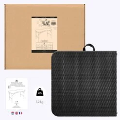 LifeGoods Klaptafel - Inklapbaar - 120 Cm - 4 Personen - Zwart -Buitentuin Winkel 1200x1200 489