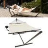 Vita5 Hangmat Met Standaard En Spreidstok – 2 Persoons – Incl. Bekerhouder - Afneembaar Kussen – Uv-bestendig – Beige -Buitentuin Winkel 1200x1200 49