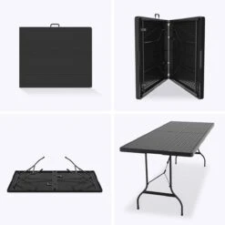LifeGoods Klaptafel - Inklapbaar - 180 Cm - 6 Tot 8 Personen - Zwart -Buitentuin Winkel 1200x1200 499