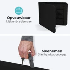 LifeGoods Klaptafel - Inklapbaar - 70x180cm - Verstelbare Vouwtafel - Weerbestendig - Zwart -Buitentuin Winkel 1200x1200 506