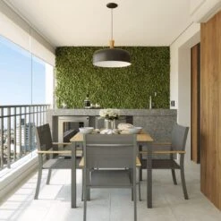 NATERIAL - Tuintafel Vierkant ORIS - 4 Personen - Houten Tafel 90x90 Cm - Aluminium - Met Houten Blad - Eucalyptus -Buitentuin Winkel 1200x1200 515