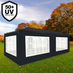 Partytent, Feesttent, Paviljoen Rimini 3x6 Meter Antraciet Met Boogramen En Zijwanden... -Buitentuin Winkel 1200x1200 604