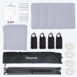 LifeGoods Partytent - 3x3 M - Zijwanden - Easy Up - Opvouwbaar - Waterdicht - Draagtas Met Wieltjes - Donkergrijs 18 LifeGoods Partytent - 3x3 M - Zijwanden - Easy Up - Opvouwbaar - Waterdicht - Draagtas Met Wieltjes - Donkergrijs -Buitentuin Winkel 1200x1200 611