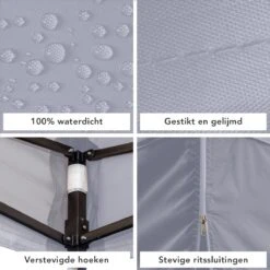 LifeGoods Partytent - 3x3 M - Zijwanden - Easy Up - Opvouwbaar - Waterdicht - Draagtas Met Wieltjes - Donkergrijs 22 LifeGoods Partytent - 3x3 M - Zijwanden - Easy Up - Opvouwbaar - Waterdicht - Draagtas Met Wieltjes - Donkergrijs -Buitentuin Winkel 1200x1200 615