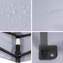 LifeGoods Partytent - 3x3 M - Easy Up - Opvouwbaar - Waterdicht - Draagtas Met Wieltjes - Donkergrijs -Buitentuin Winkel 1200x1200 624