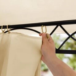 Tuinpaviljoen 3x3 M Waterdicht Paviljoen Met 4 Zijwanden Tuintent Ca. 180 G/m² Dakzeil In Crème Partytent -Buitentuin Winkel 1200x1200 633