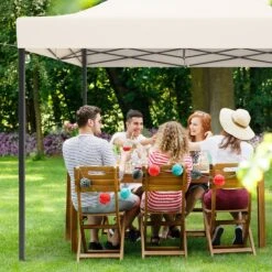 LifeGoods Partytent - 3x3 M - Zijwanden - Easy Up - Opvouwbaar - Waterdicht - Draagtas Met Wieltjes - Beige -Buitentuin Winkel 1200x1200 649