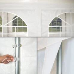 Hoogwaardige Partytent 3x6 M Van 240 G/m² PE Zeil Tuintent Feesttent Waterdicht In Wit -Buitentuin Winkel 1200x1200 674