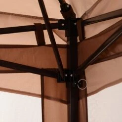 Outsunny Paviljoen Met Zijwanden Partytent Tuintent Popup 3,25 X 3,25 M Khaki 840-166 -Buitentuin Winkel 1200x1200 679