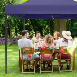 LifeGoods Partytent - 3x3 M - Zijwanden - Easy Up - Opvouwbaar - Waterdicht - Draagtas Met Wieltjes - Donkerblauw -Buitentuin Winkel 1200x1200 686