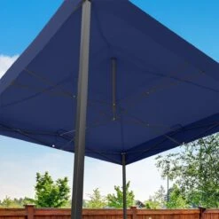 LifeGoods Partytent - 3x3 M - Zijwanden - Easy Up - Opvouwbaar - Waterdicht - Draagtas Met Wieltjes - Donkerblauw -Buitentuin Winkel 1200x1200 690