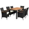 Deuba Polyrattan Tuinset Verona - 6 Stoelen + 1 Tafel Zwart -Buitentuin Winkel 1200x1200 697